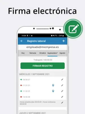 Reloj Laboral android App screenshot 1